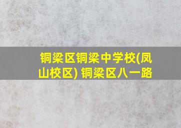 铜梁区铜梁中学校(凤山校区) 铜梁区八一路